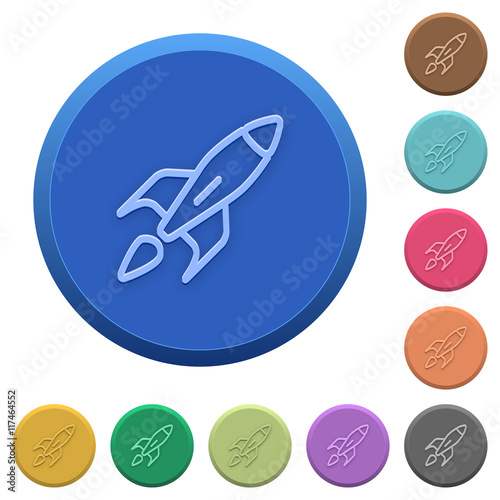 Embossed launched rocket buttons