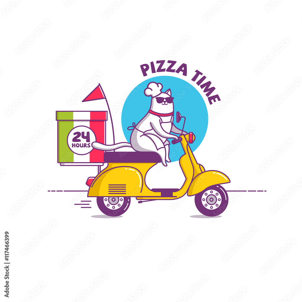Illustration Pizza Time