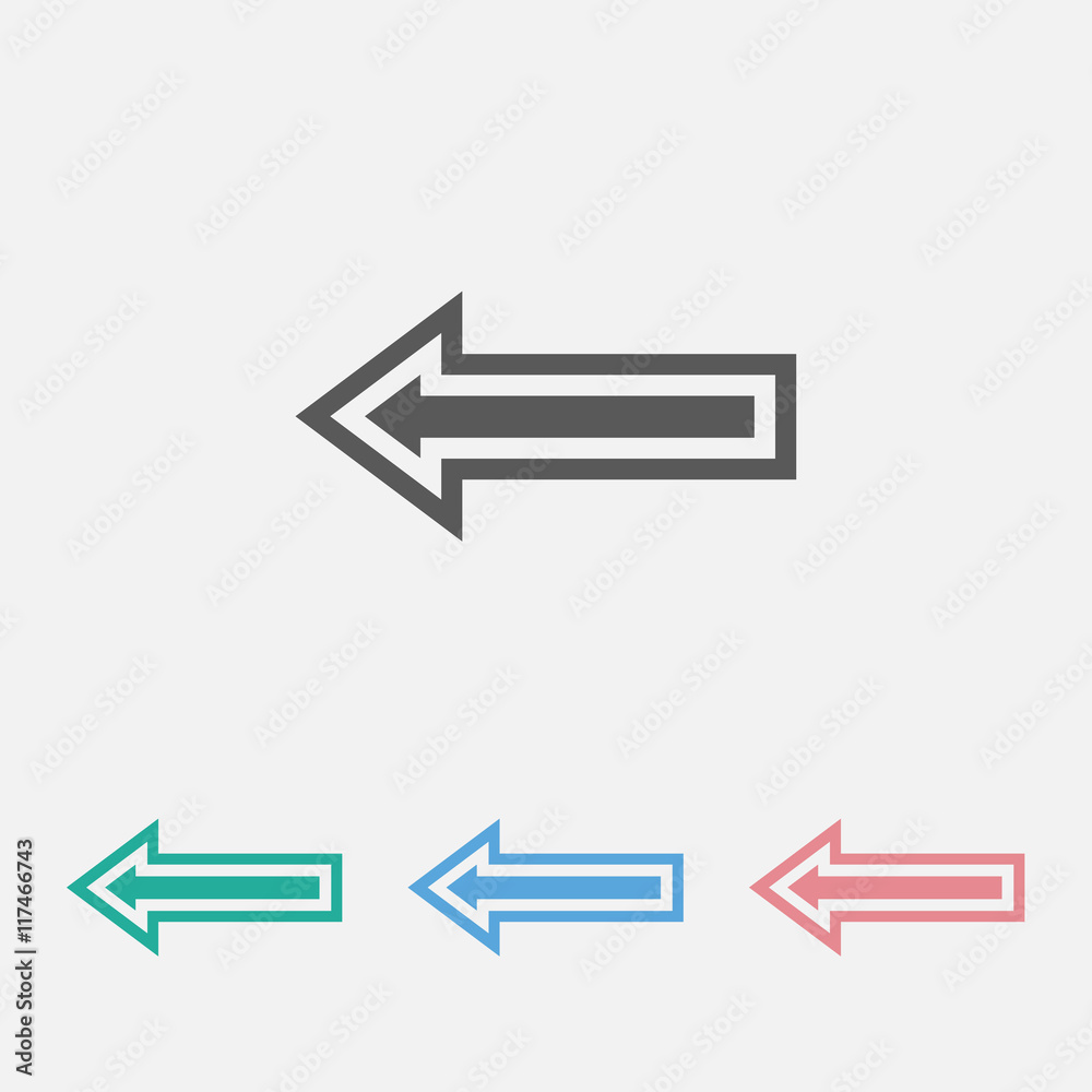 arrow points to the left icon arrow points to the left icon