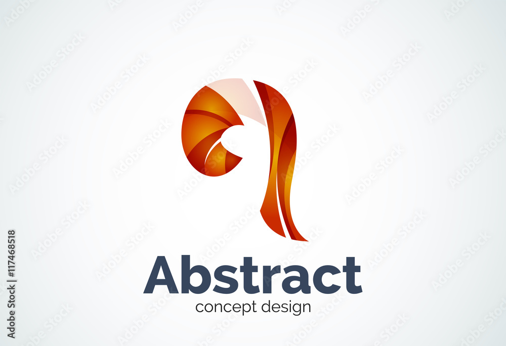 Abstract swirl logo template, smooth elegant shape concept Abstract swirl logo template, smooth elegant shape concept