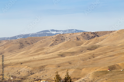 hilly mountain in the desert in Kazakhstan