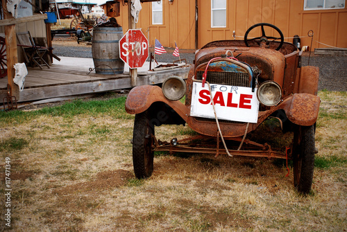 Old rusty car for sale
