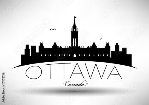 Vector Ottawa City Skyline Design