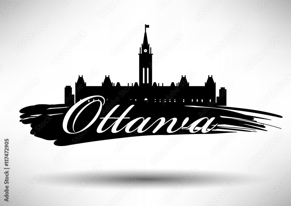 Vector Ottawa City Skyline Design