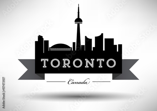 Vector Toronto City Skyline Design