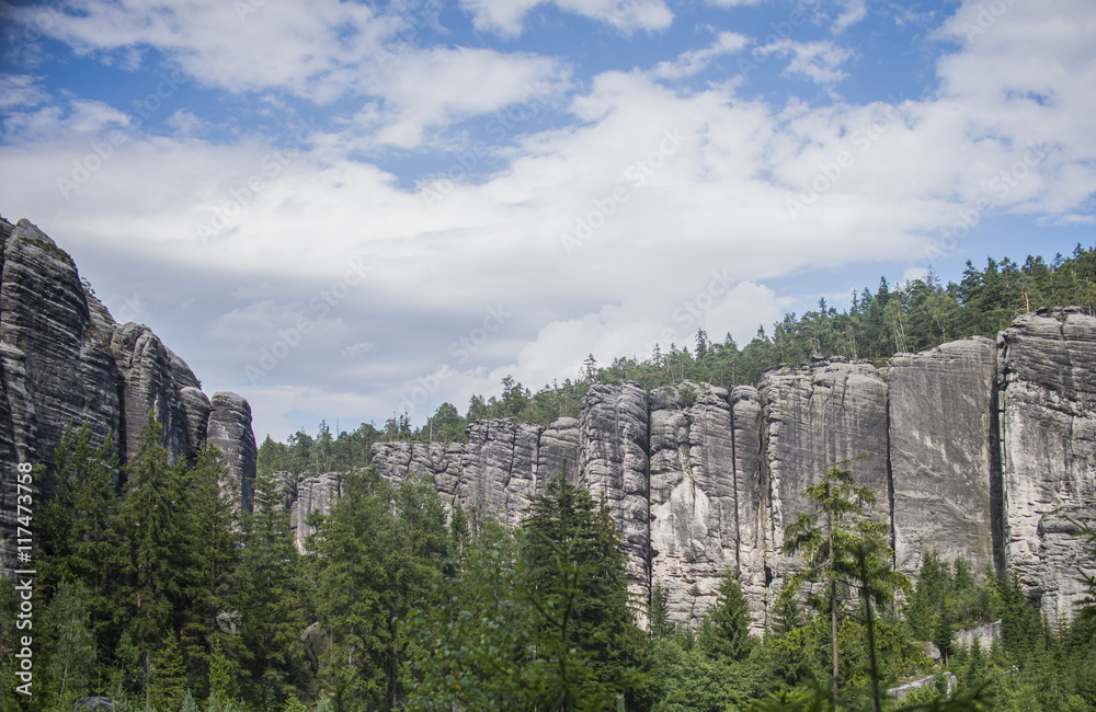 Fototapeta premium Rock Town, National Park of Adrspach-Teplice in Czech Republic,