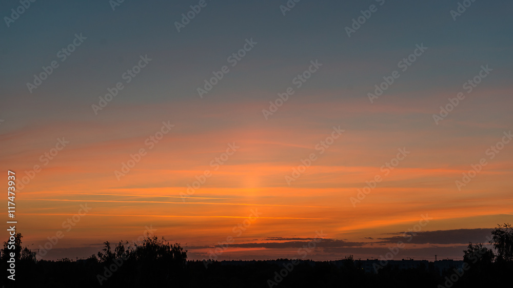 Beautiful seascape sunset over the Baltic sea