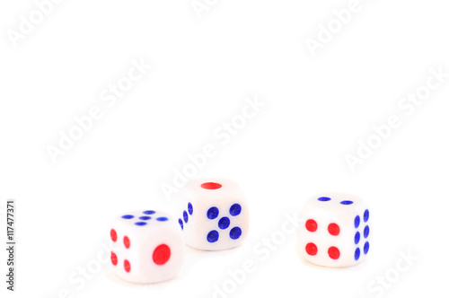 Dices for play game, business concept