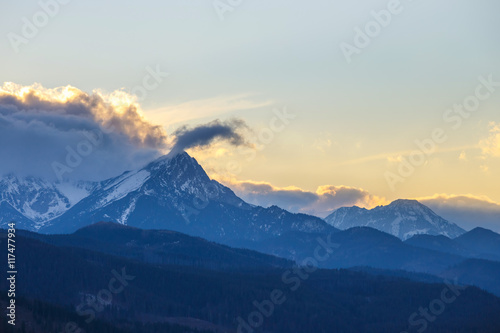 Sunset over Tatra Mountains, Poland