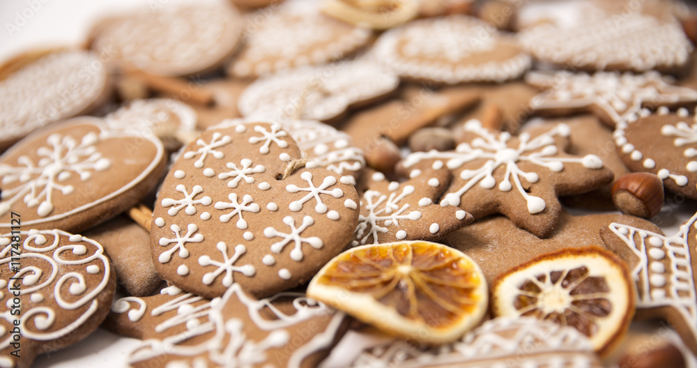 Fototapeta premium Christmas homemade gingerbread