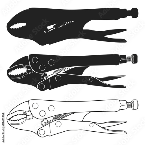 Curved Jaw Locking Pliers