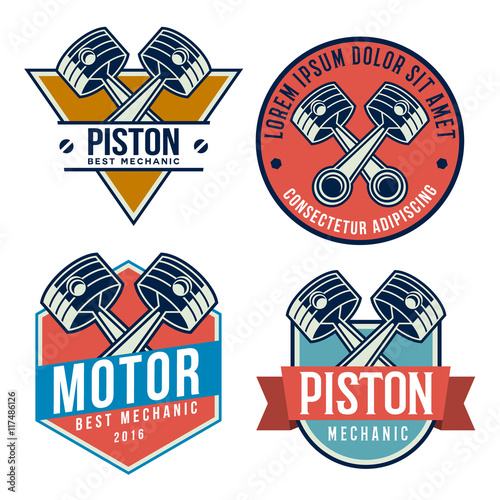 car piston emblem set (autoservices repair)