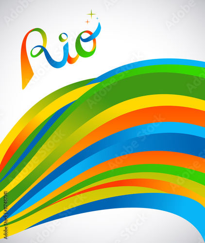 Rio design for sport games of rio with color art