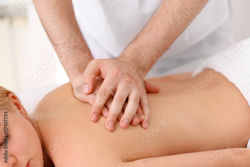 Young woman getting back ma...