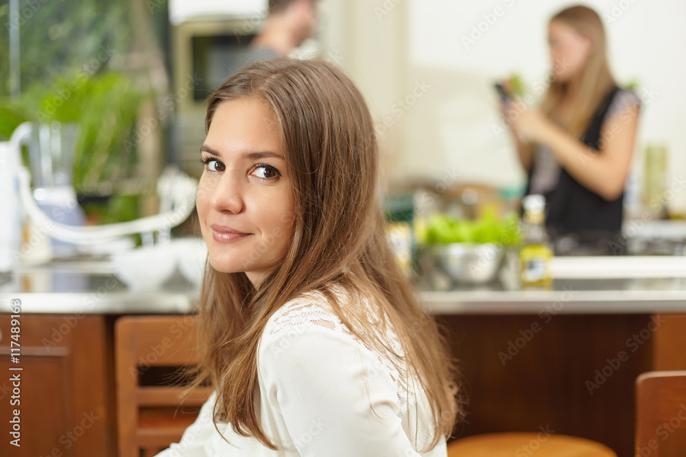 Portrait on the kitchen Portrait on the kitchen