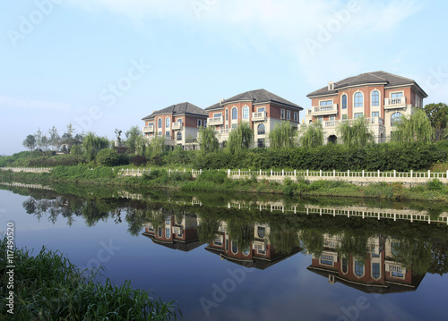 The new villa, under the blue sky