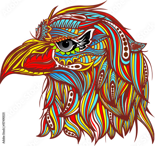 Wallpaper Mural Eagle head zentangle stylized. Vector Hand Drawn sketch for tattoo design or makhenda. Torontodigital.ca