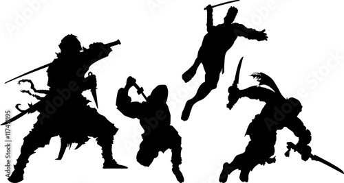 忍者のシルエット Stock ベクター Adobe Stock