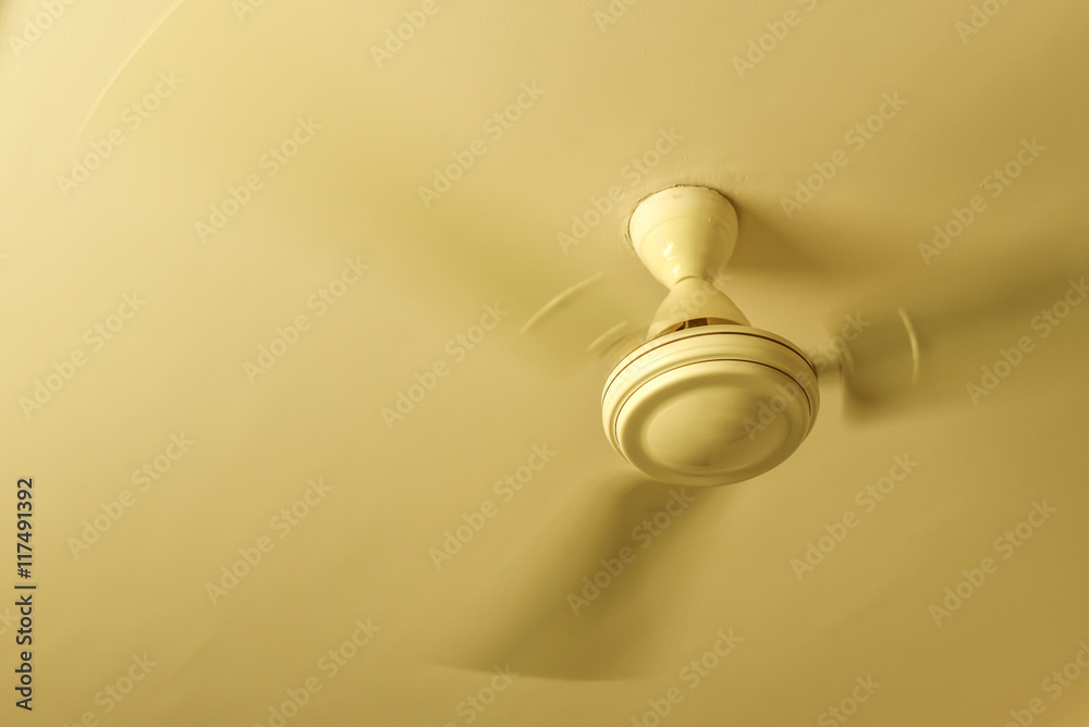 Isolated Ceiling Fan in Motion