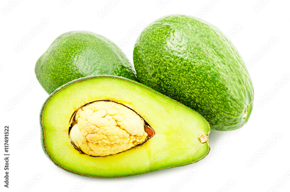 Avocado isolated on a white.