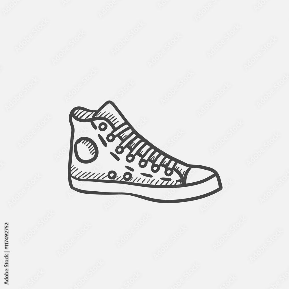 Gumshoes sketch icon. Gumshoes sketch icon.