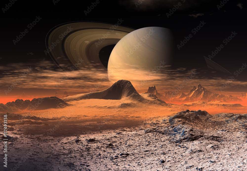 Obraz premium 3d Rendered Fantasy Alien Planet - Illustration