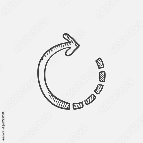 Refresh arrow sketch icon.