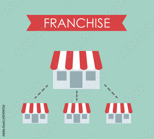 Business concept, Franchise business. Vector illustration.
