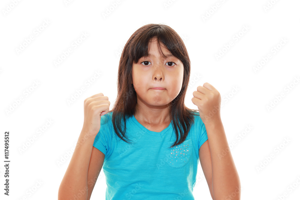 ガッツポーズの女の子 ガッツポーズの女の子