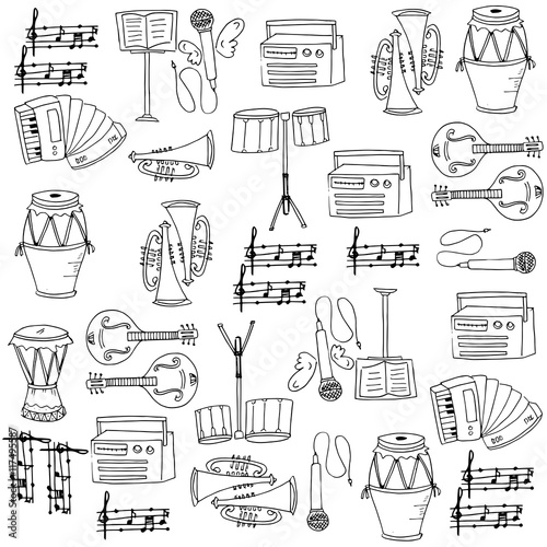 Music set element doodles