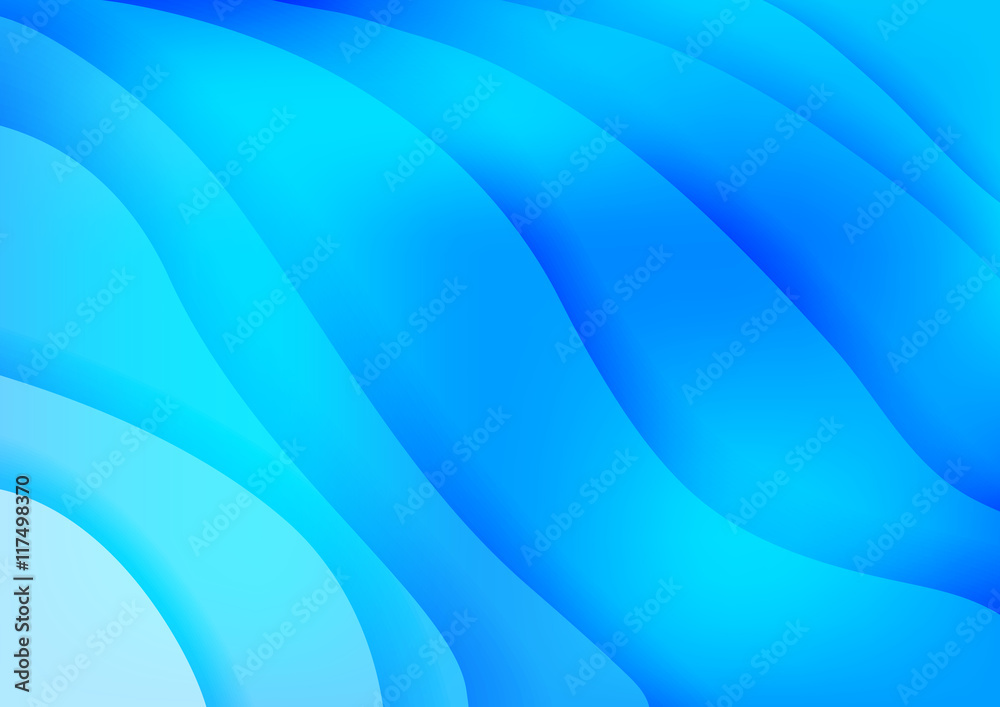 Bright blue waves abstract background