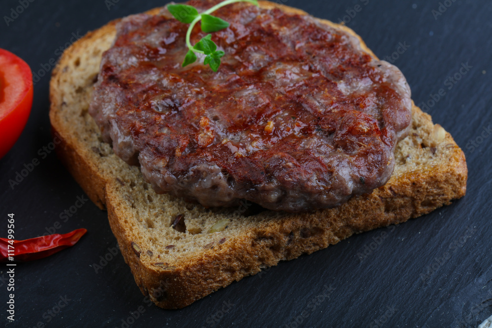 Grilled burger cutlet Grilled burger cutlet