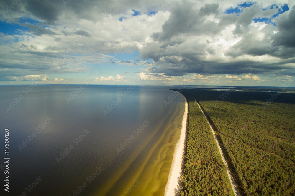 Coast of Riga gulf, Latvia.