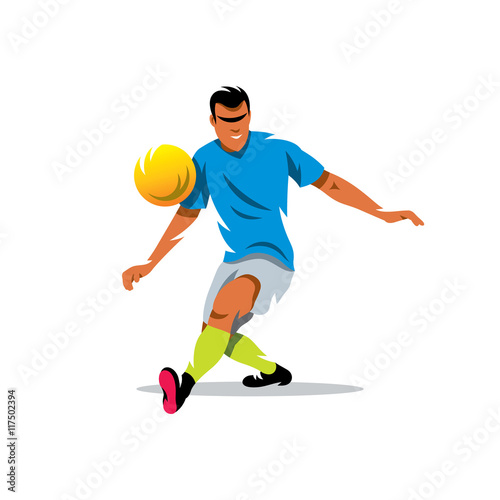 Vector Soccer player Cartoon Illustration. © Steinar