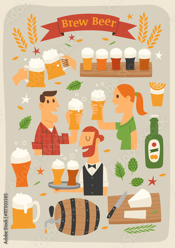 Brew Beer illustration