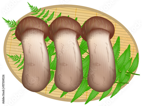 松茸　きのこ　秋　アイコン