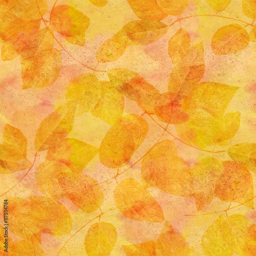 Seamless background pattern with faded watercolor golden yellow
