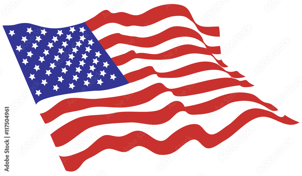 Fototapeta premium American flag vector color