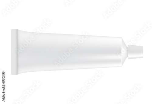 white empty tube of toothpaste or cream. package mock up