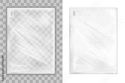 Transparent plastic shopping bag