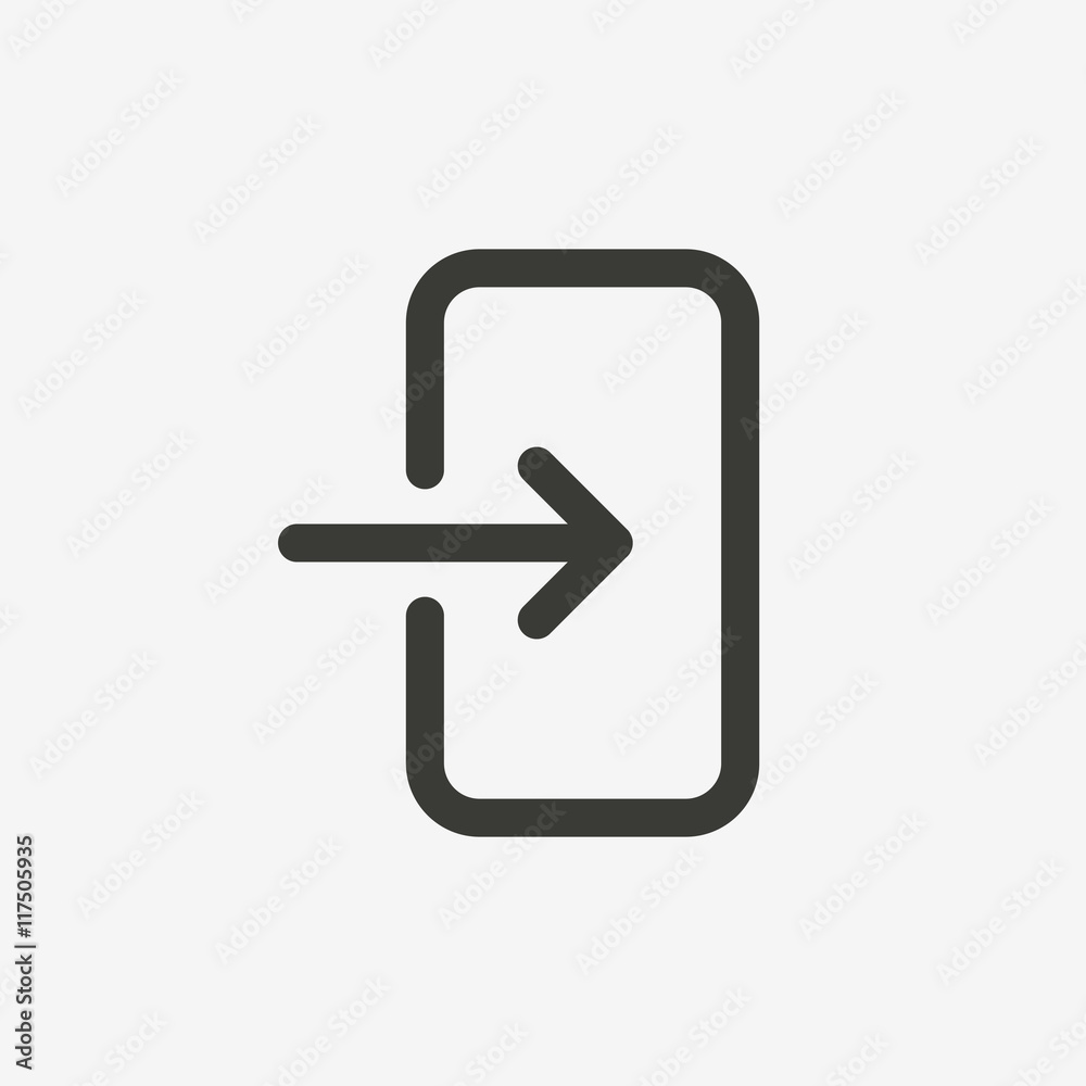 exit outline icon exit outline icon