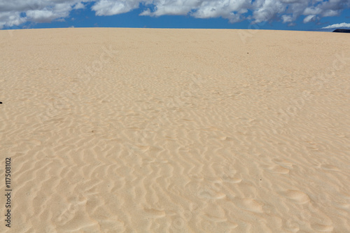 Sand patterns after wind  on the Nature reserve  Park Natural  Corralejo  Fuerteventura  Canary Islands  Spain.