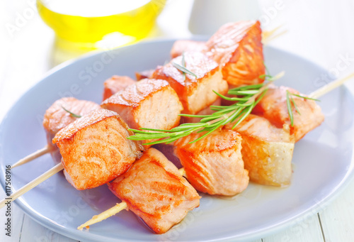 salmon kebab