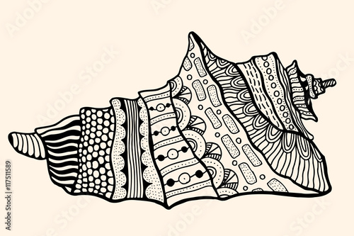 Sea Shell with abstract pattern