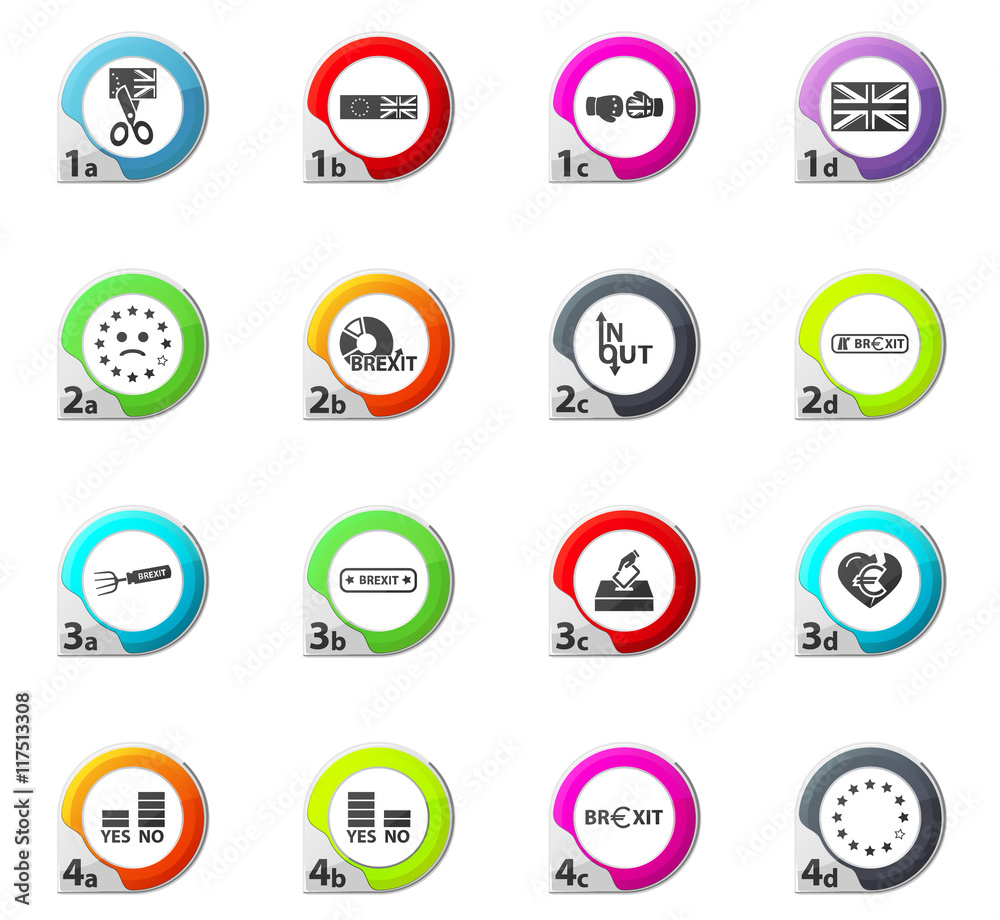 Brexit, icon set for web Brexit, icon set for web