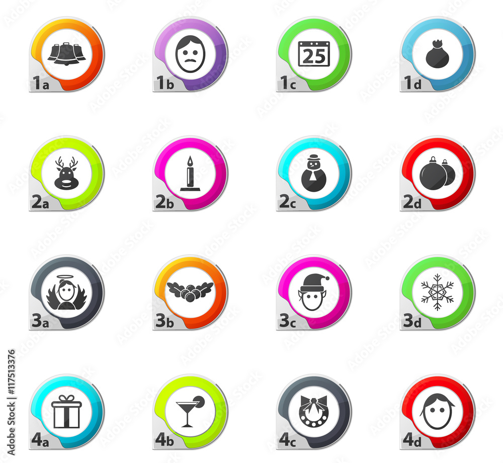 Vector Christmas icons set Vector Christmas icons set