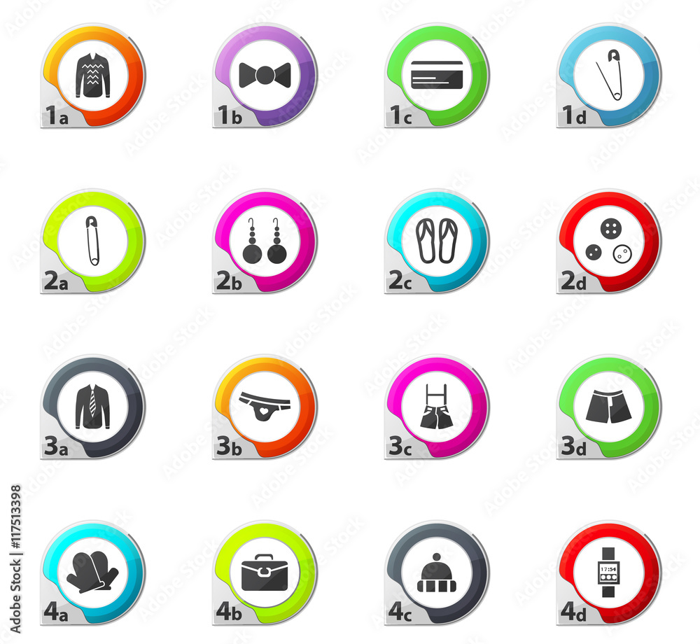 Clothing Store Icons set