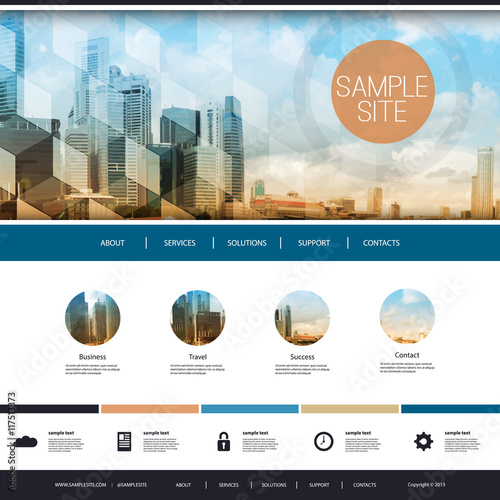 Website Design for Your Business with Skyscraper Background 