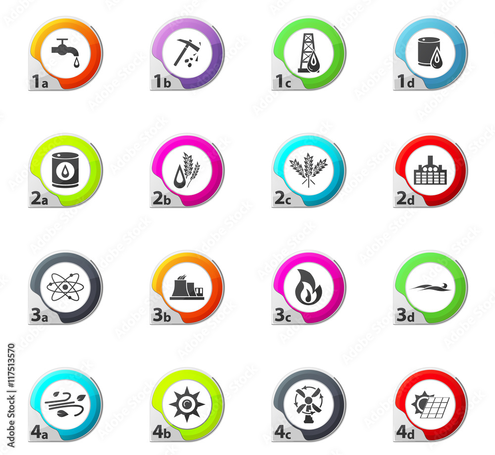 Set of Fuel icons set Set of Fuel icons set