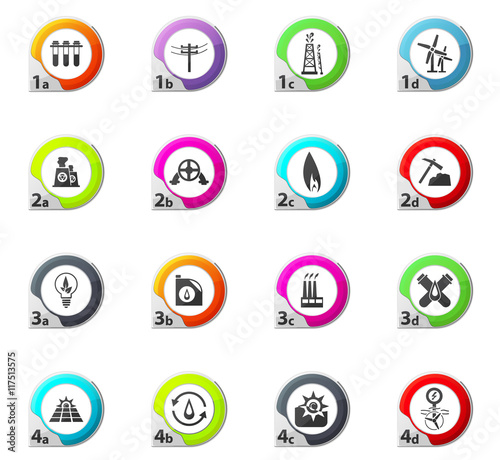 Oil industry icons set